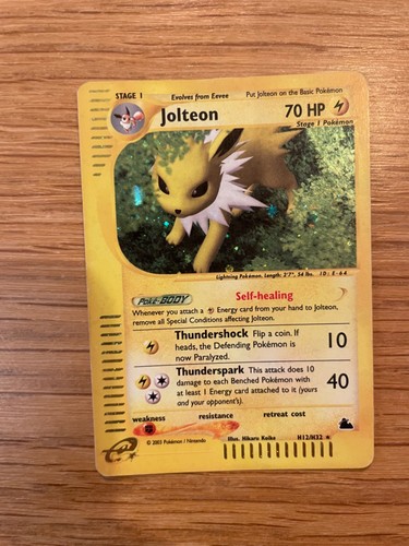 Jolteon h12 h32 skyridge holo - jolteon, h12/h32